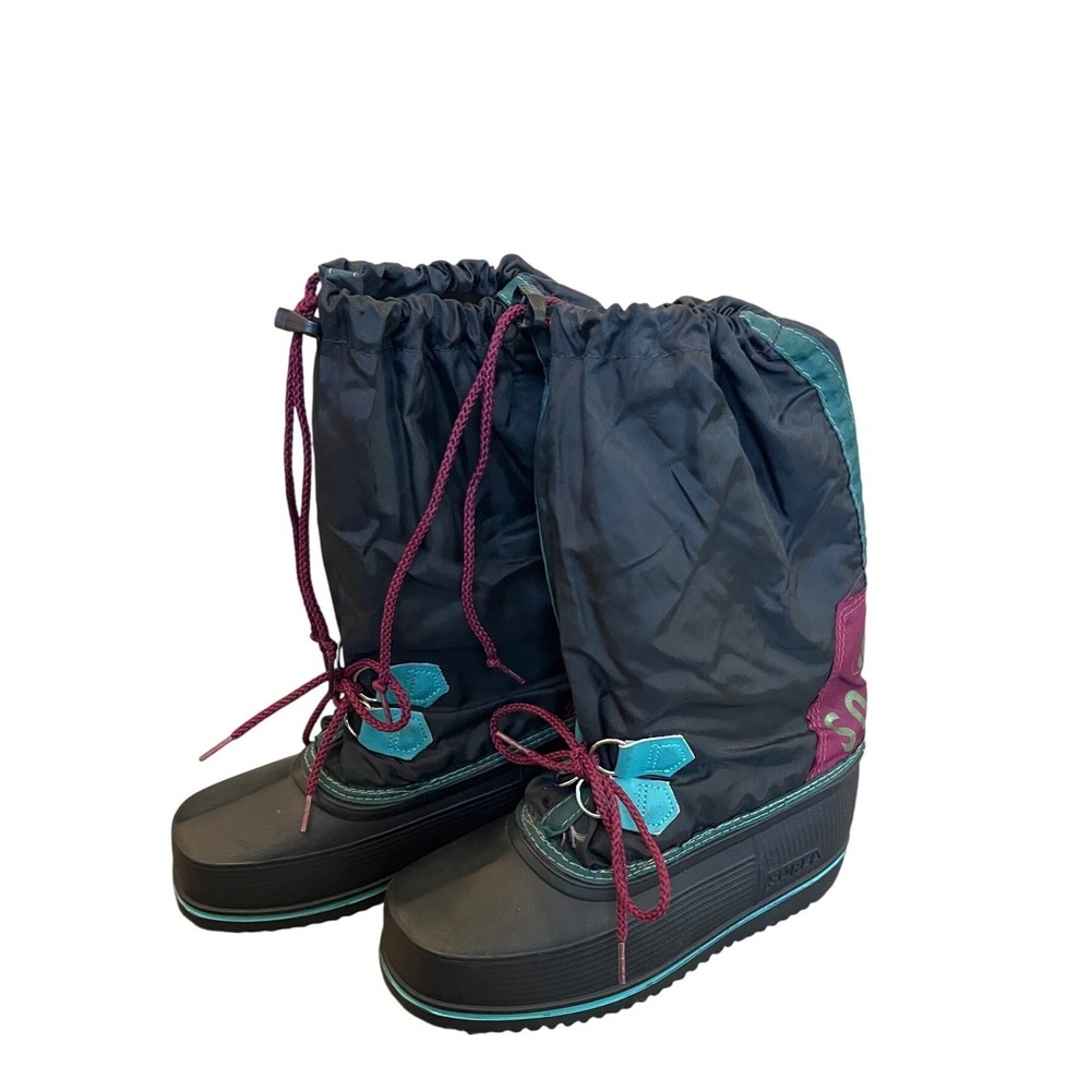 Sorel 1964 Pac Nylon Winter Boots Womens Size 6 Waterproof Snow Insulated Rubber